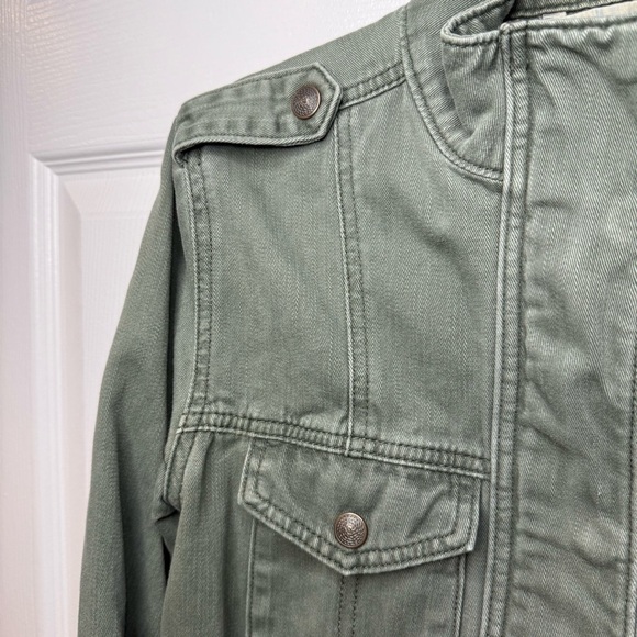 Levi’s San Francisco Women’s Olive Green Military Style Jacket Size Small GUC - Picture 2 of 9